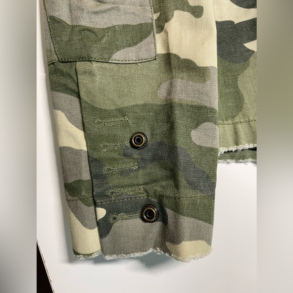 NWT Zadig & Voltaire Virginia Khaki Camo Print Button Front Jacket Small $598 - Picture 6 of 16